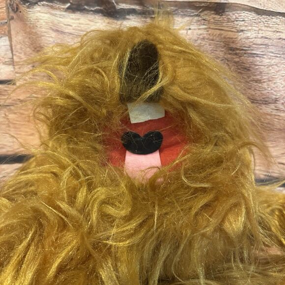 Vintage 1980 Furry Huggems Beaver Wrap Plush Puppet Squeaker Toy Hanging Brown - Picture 1 of 9